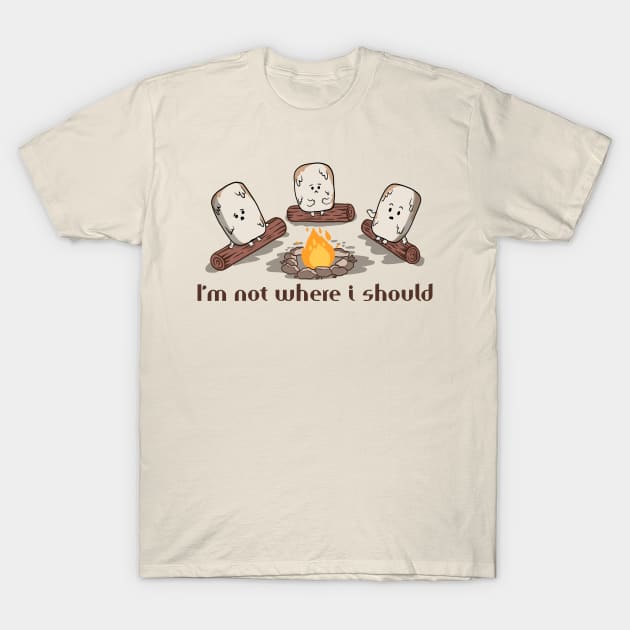 I'm not where i should T-Shirt by reintdale